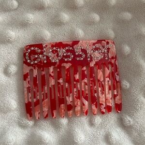 Glossier Hair Comb - red, pink